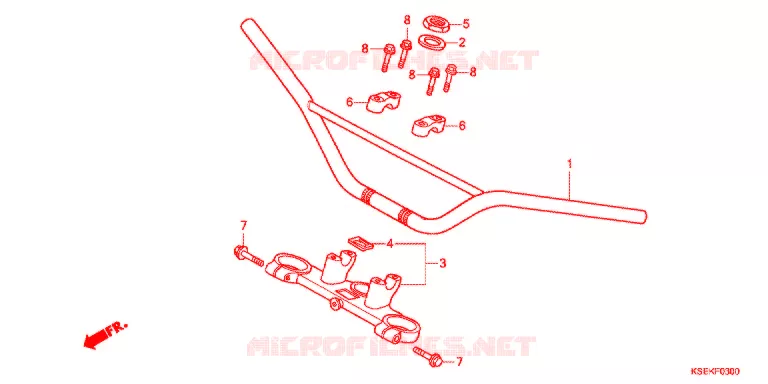GUIDON - TE DE FOURCHE Honda MOTO 150 CRF 2013  CRF150RD