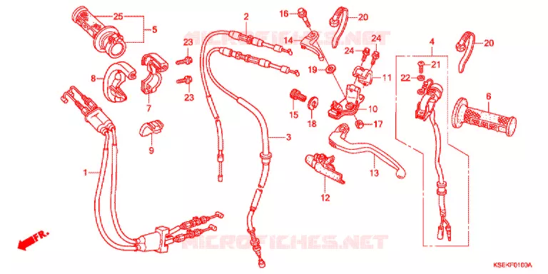 LEVIER DE GUIDON - CABLE - COMMODO Honda MOTO 150 CRF 2014  CRF150RE