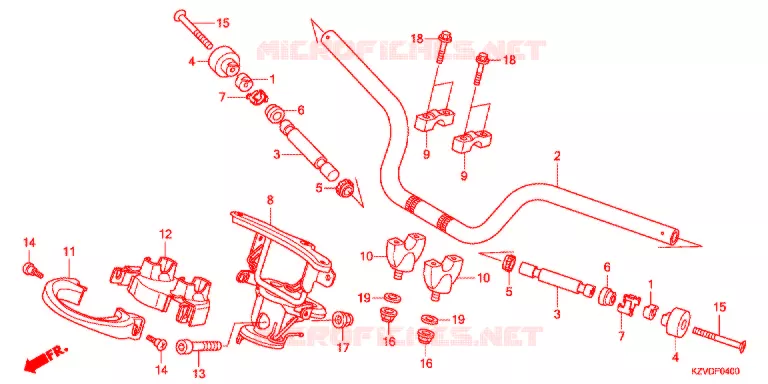 GUIDON Honda MOTO 110 CUB 2016  NBC110BNG