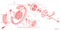 ROUE ARRIERE pour Honda SUPER CUB 110 MD スーパーカブ, TYPE Y1 de 2015