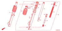FOURCHE pour Honda SUPER CUB 50 PRO -J- de 2017