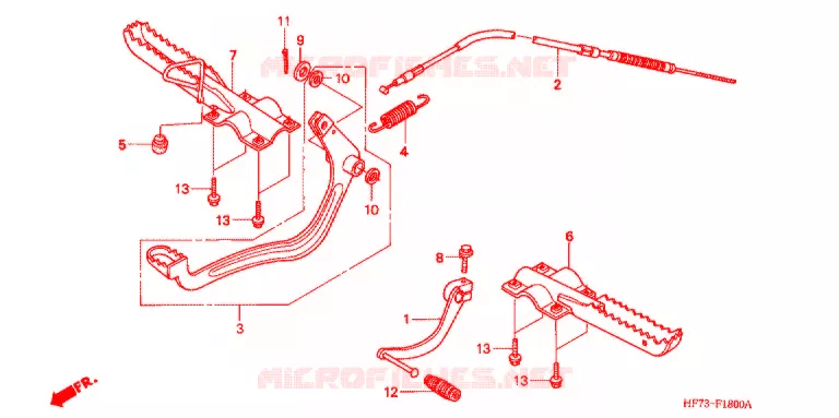 REPOSE PIED Honda ATV 90 FOURTRAX 2005  TRX905
