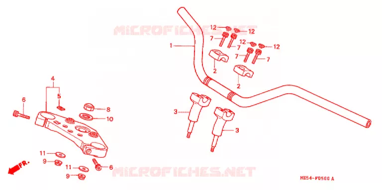GUIDON Honda MOTO 750 VF 1997  VF750C2V