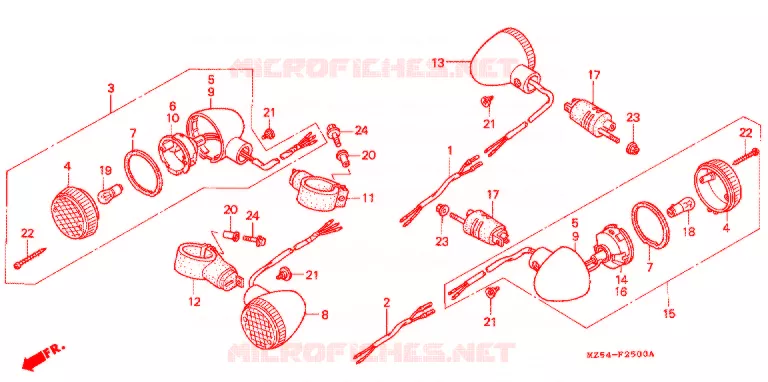 CLIGNOTANT Honda MOTO 750 VF 1995  VF750CS
