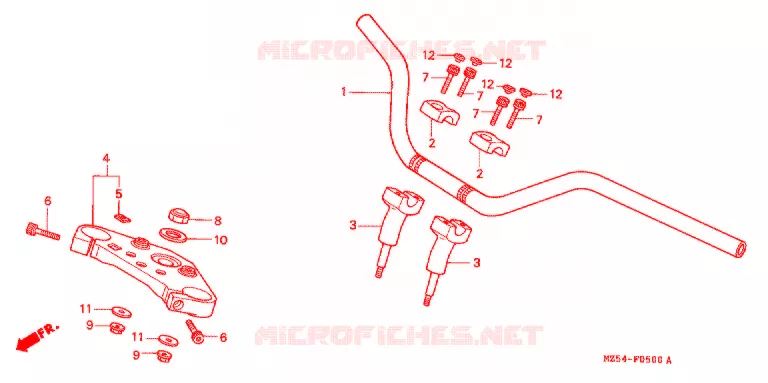 GUIDON Honda MOTO 750 VF 1996  VF750CT
