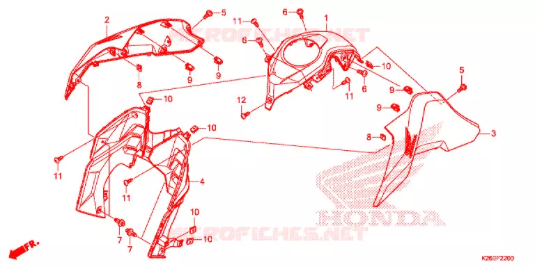 OUIES DE RADIATEUR Honda MOTO 125 MSX 2017  MSX125H