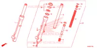 FOURCHE pour Honda BEAT 110 CBS de 2016