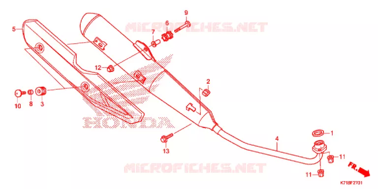 SILENCIEUX D'ECHAPPEMENT (AFS110MDH/MCSH) Honda MOTO 110 WAVE 2017  AFS110MCSH
