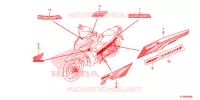 AUTOCOLLANTS pour Honda WAVE 125, Front disk, Rear brake disk de 2018