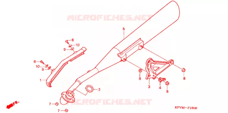 SILENCIEUX D'ECHAPPEMENT Honda MOTO 100 C100 2012  C100D_MA