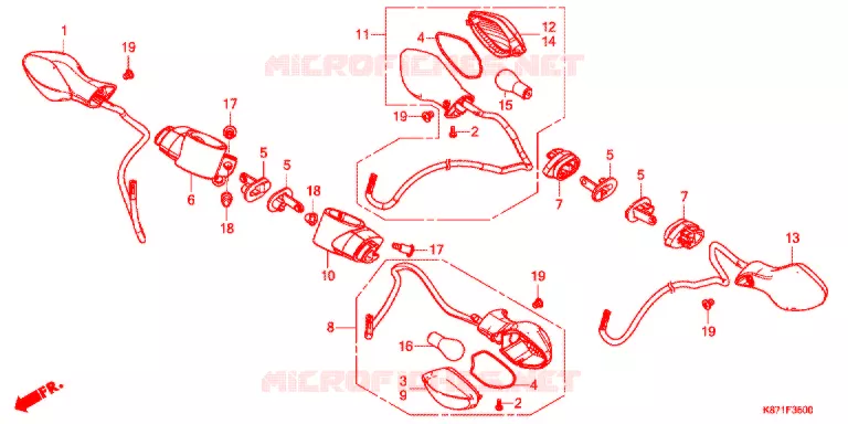 CLIGNOTANT Honda MOTO 250 REBEL 2018  CMX250H