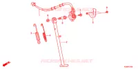 BEQUILLE pour Honda CRF 250 LOWER RED de 2017