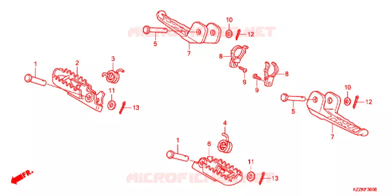 REPOSE PIED Honda MOTO 250 CRF 2018  CRF250LDH