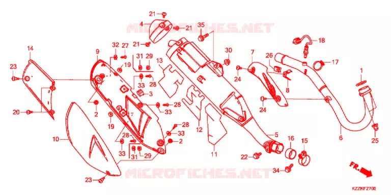 SILENCIEUX D'ECHAPPEMENT Honda MOTO 250 CRF 2018  CRF250LH