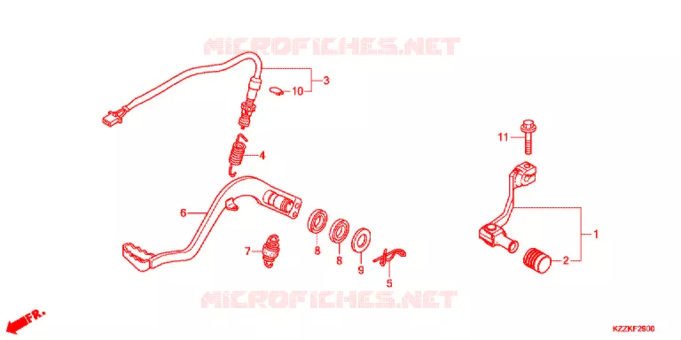 PEDALE Honda MOTO 250 CRF 2018  CRF250MH