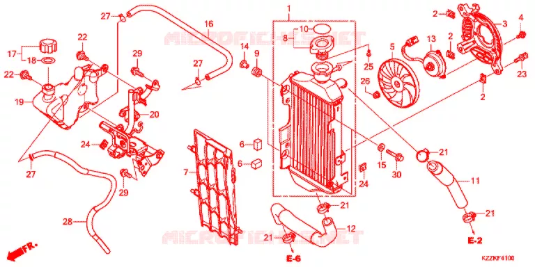RADIATEUR Honda MOTO 250 CRF 2017  CRF250MH