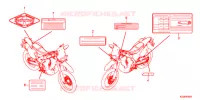 ETIQUETTE DE PRECAUTIONS (CRF250RL/RLA/RLD/RDA) pour Honda CRF 250 RALLYE LOW, ABS de 2017