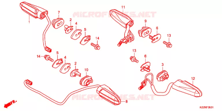CLIGNOTANT (CRF250RL/RLA/RLD/RDA) Honda MOTO 250 CRF 2017  CRF250RLAH