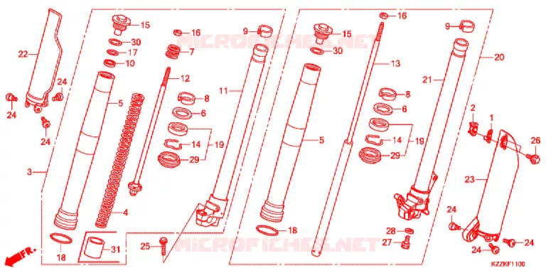 FOURCHE Honda MOTO 250 CRF 2017  CRF250RLDH