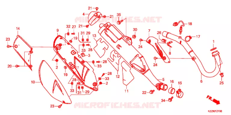SILENCIEUX D'ECHAPPEMENT Honda MOTO 250 CRF 2017  CRF250RLH