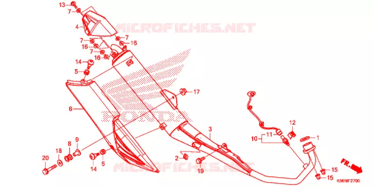 SILENCIEUX D'ECHAPPEMENT Honda MOTO 150 RS 2018  FS150FH