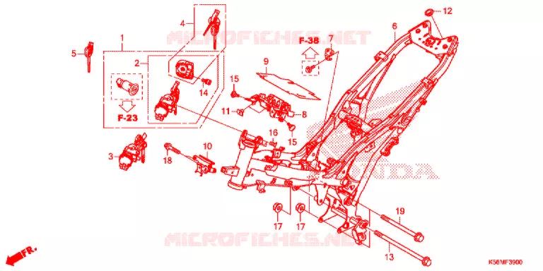CADRE Honda MOTO 150 RS 2018  FS150FH