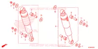 AMORTISSEUR ARRIERE pour Honda EX5 110 Kick start, fuel injection de 2017