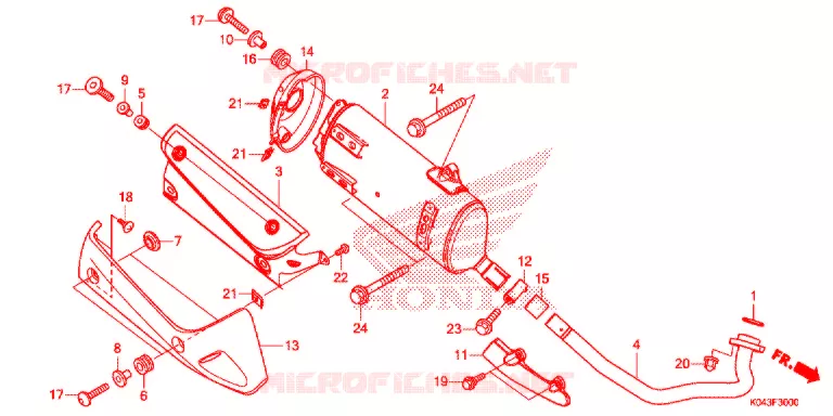 SILENCIEUX D'ECHAPPEMENT Honda SCOOTER 300 FORZA 2014  NSS300AD