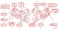 ETIQUETTE DE PRECAUTIONS pour Honda ST 1300 ABS POLICE de 2011