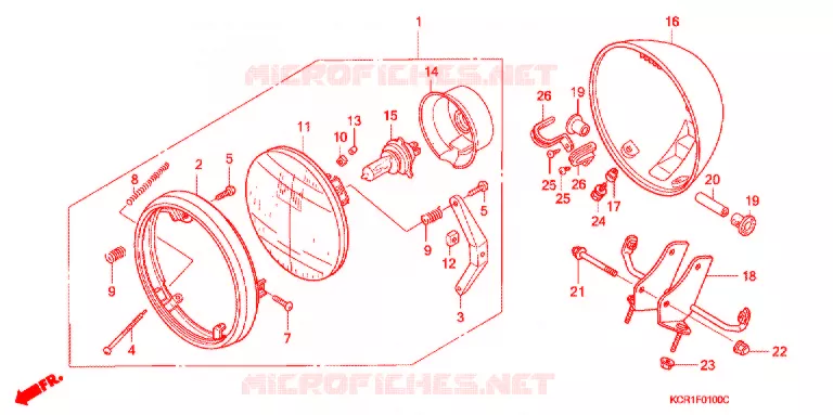 PHARE Honda MOTO 250 MAGNA 2005  VT250C5