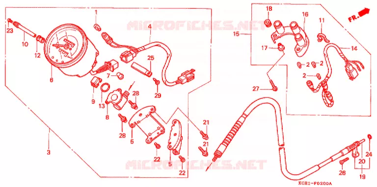 COMPTEUR Honda MOTO 250 MAGNA 1995  VT250CR