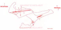 AUTOCOLLANTS (VT250FJ) pour Honda VT 250 F de 1988