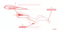 AUTOCOLLANTS (VT400C2/C2F) pour Honda VT 400 SHADOW de 2014