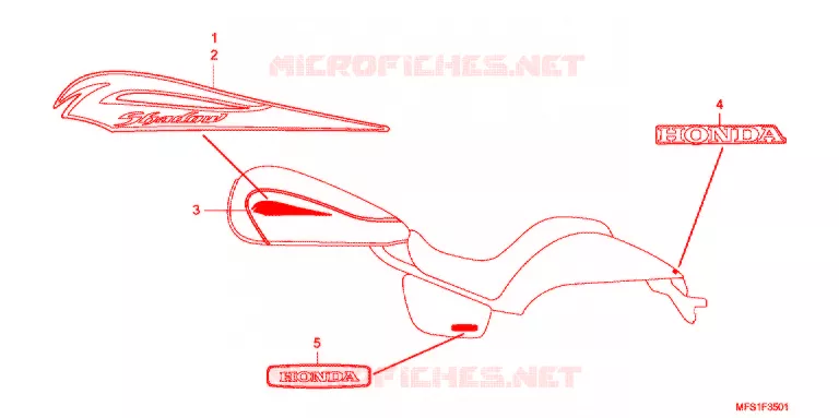 AUTOCOLLANTS (VT400C2/C2F) Honda MOTO 400 SHADOW 2013  VT400C29
