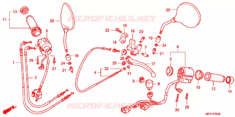 COMMODOS - POIGNEES Honda MOTO 400 SHADOW 2012  VT400C29