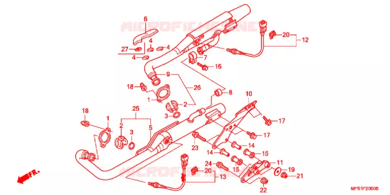 SILENCIEUX D'ECHAPPEMENT Honda MOTO 400 SHADOW 2009  VT400C29