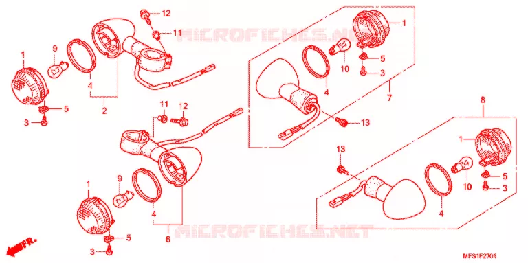 CLIGNOTANT (VT400C2/C2F) Honda MOTO 400 SHADOW 2013  VT400C2F9