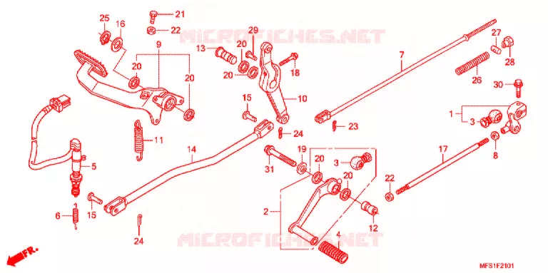 PEDALE (VT400C2/C2F) Honda MOTO 400 SHADOW 2012  VT400C2F9