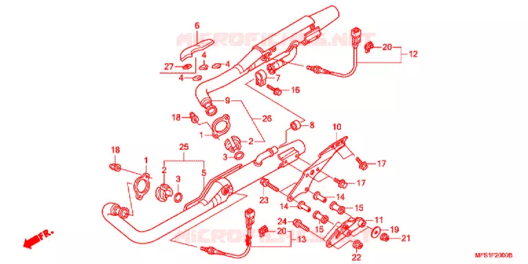SILENCIEUX D'ECHAPPEMENT Honda MOTO 400 SHADOW 2011  VT400C2F9