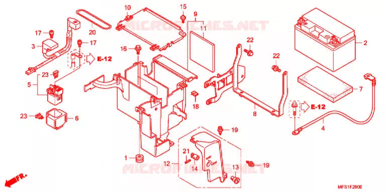 BATTERIE Honda MOTO 400 SHADOW 2013  VT400C9