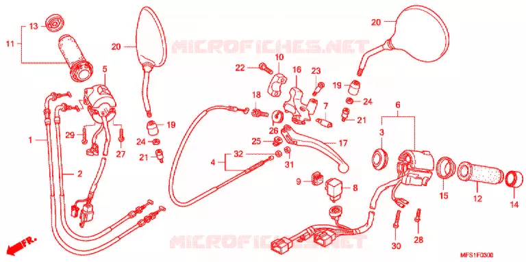 COMMODOS - POIGNEES Honda MOTO 400 SHADOW 2009  VT400C9