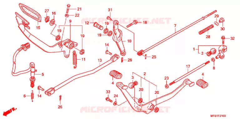 PEDALE (VT400C/CA) Honda MOTO 400 SHADOW 2014  VT400C9