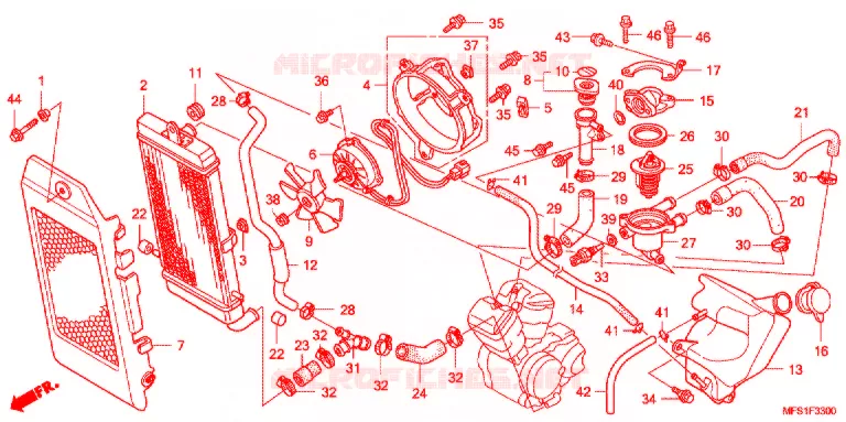 RADIATEUR Honda MOTO 400 SHADOW 2009  VT400C9