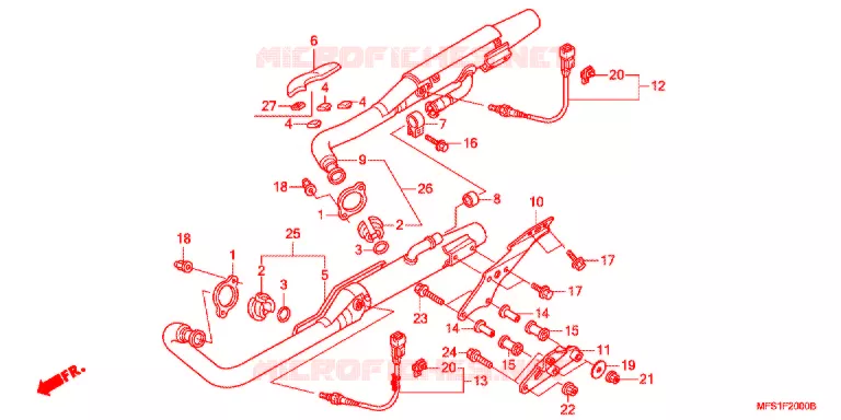 SILENCIEUX D'ECHAPPEMENT Honda MOTO 400 SHADOW 2011  VT400C9
