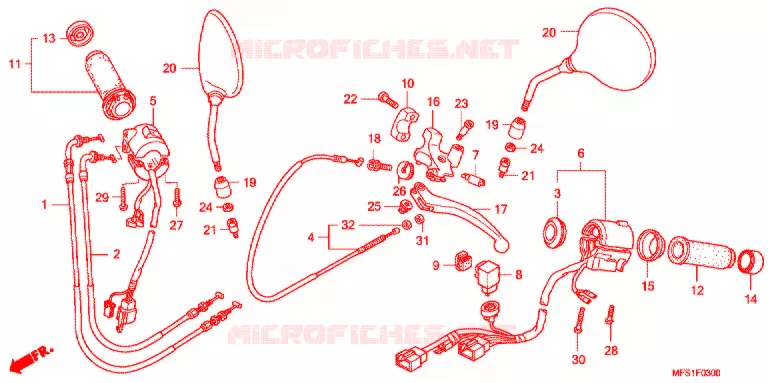 COMMODOS - POIGNEES Honda MOTO 400 SHADOW 2010  VT400CA9