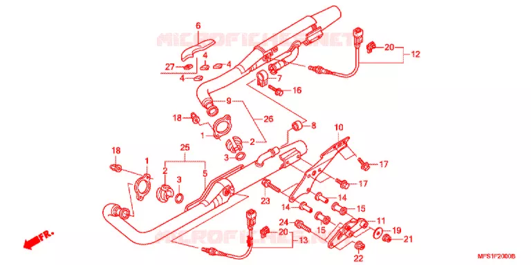 SILENCIEUX D'ECHAPPEMENT Honda MOTO 400 SHADOW 2016  VT400CA9