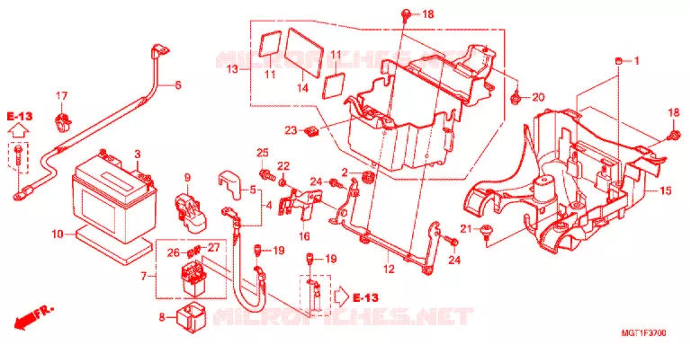 BATTERIE Honda MOTO 400 VT 2013  VT400SB