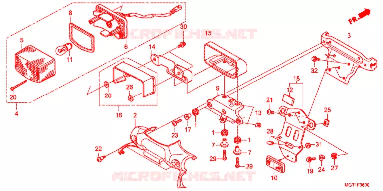 FEU ARRIERE Honda MOTO 400 VT 2012  VT400SB