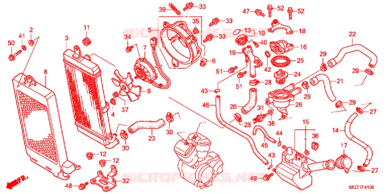 RADIATEUR Honda MOTO 400 VT 2011  VT400SB