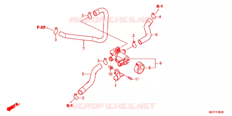 VALVE DE COMMANDE D'INJECTION D'AIR Honda MOTO 400 VT 2011  VT400SB